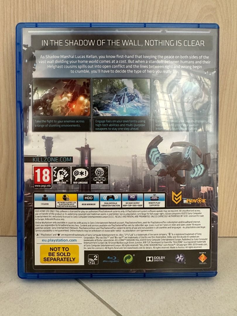 PS4 Killzone: Shadow Fall (Category: PlayStation) located in Singapore. Submitted by zincgt (Listing ID 1405187199, Image 2). Description: - Mint condition - Self collect at 530408 Hougang Central or add on $2.50 for tracked postage.