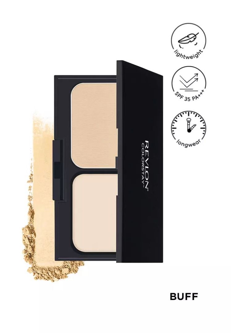 Revlon Colorstay Powder Foundation - Buff (Category: Makeup) located in Caloocan City. Submitted by ms.lily0120 (Listing ID 1405276219, Image 1). Description: - Revlon Colorstay Powder Foundation in Buff shade - Lightweight formula - SPF 35 PA+++ protection - Long-lasting wear - Includes powder and sponge applicator - Provides coverage and a smooth finish - Black compact with Revlon Colorstay logo use this link to order online: https://invl.me/cl