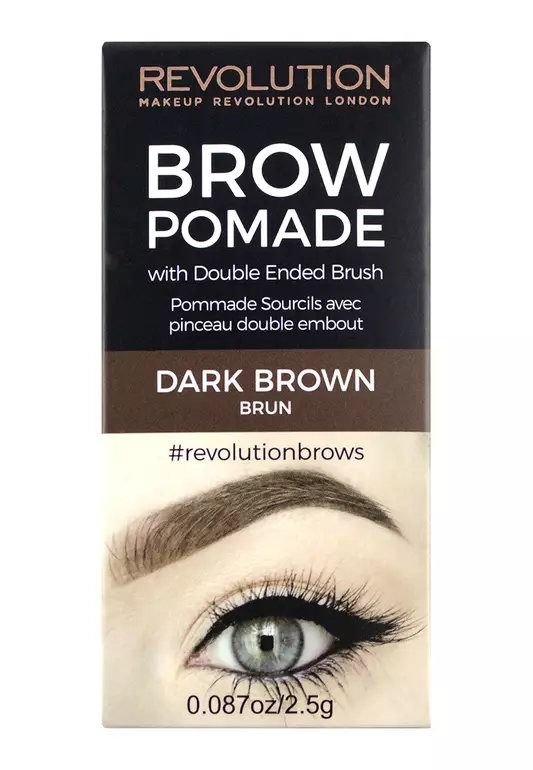 Revolution Brow Pomade - Dark Brown (Category: Makeup) located in Caloocan City. Submitted by ms.lily0120 (Listing ID 1405277377, Image 1). Description: Revolution Brow Pomade in Dark Brown. Comes with a double-ended brush. The product is 0.087oz/2.5g. Perfect for defining and filling in your eyebrows. Achieve a natural or bold brow look with this pomade. Easy to apply and long-lasting. use this link to order online: https://invl.me/cln2y5n.