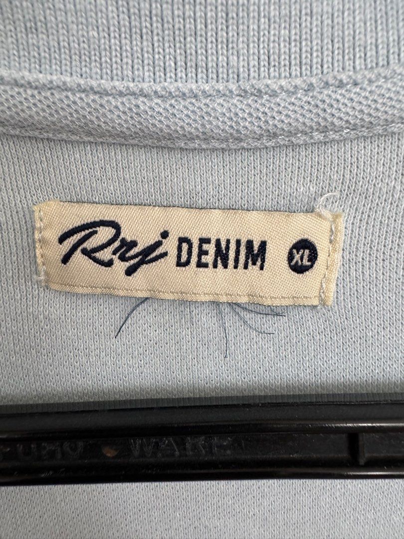 RRJ Denim Light Blue Polo Shirt (Category: Shirts) located in Rizal. Submitted by marga911 (Listing ID 1405206771, Image 3). Description: Item: RRJ Denim Light Blue Polo Shirt Size: XL (Slim Fit) Please read before buying! 😊 📌Is the product stretchable? - Yes po. 📌Is the product original/branded? - Yes po. 📌Reason for selling? - Currently decluttering my closet from clothes that don’t fit me anymore :) 📌Meet-up or delivery? - Open po ako for