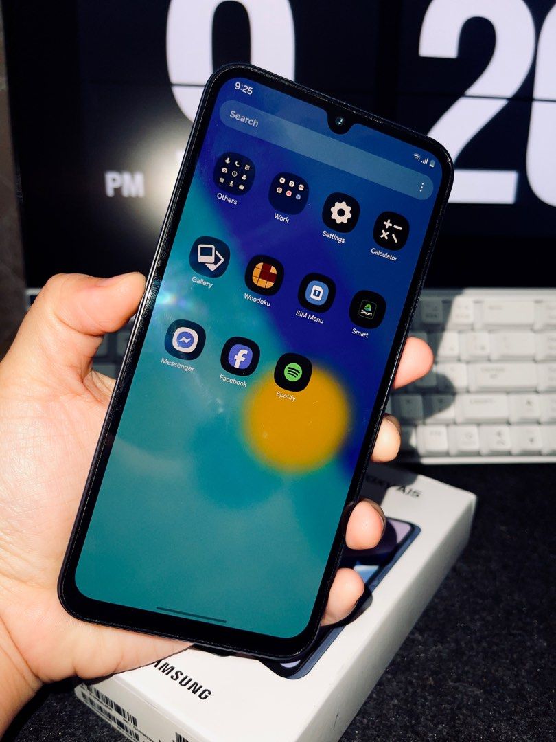 Samsung Galaxy A15 (Category: Samsung) located in Ozamiz City. Submitted by bleu.collar (Listing ID 1405294305, Image 2). Description: - free clear case - negotiable - no dents, no scratches - extra phone - blue black - w/ type c cable - 128gb storage - 100% battery health - can send video for better look at the phone.