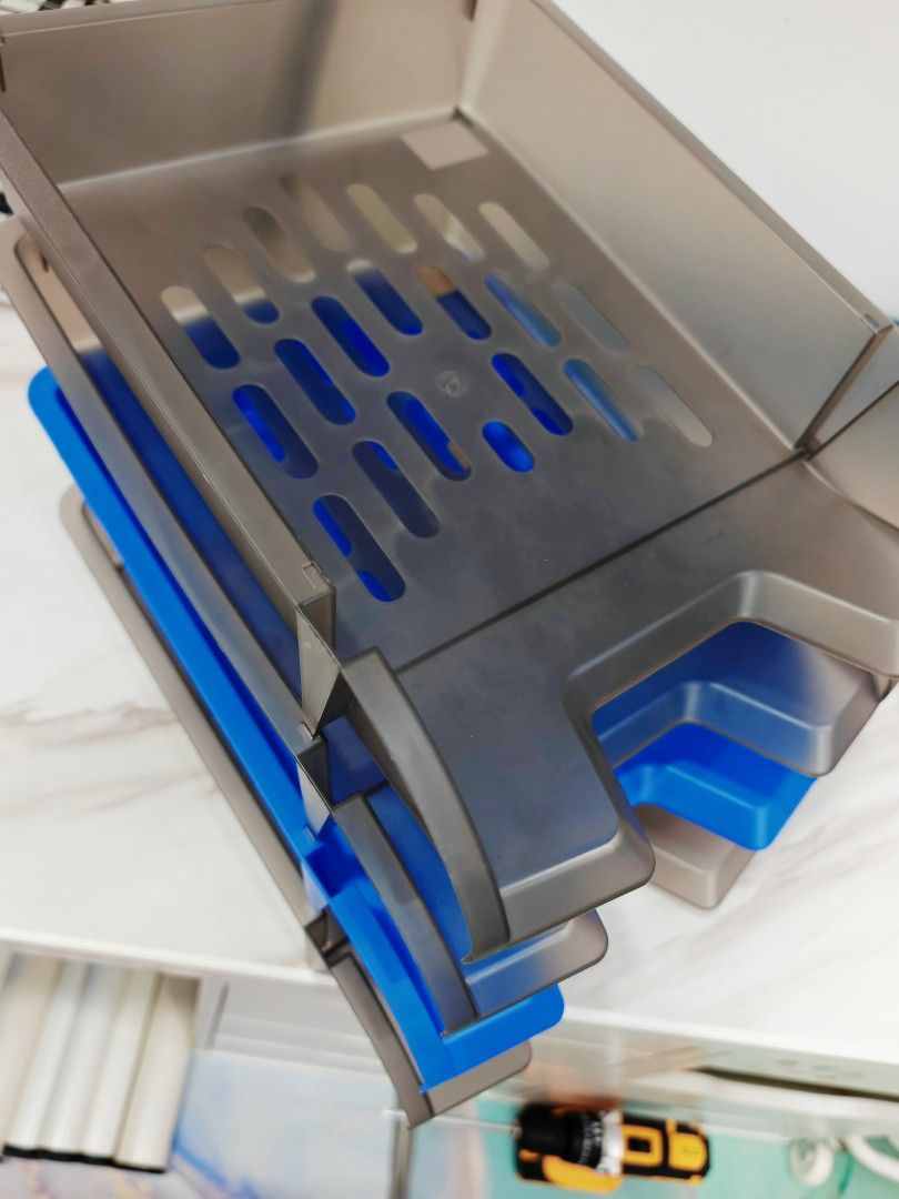 Stackable Document Tray Set (Category: Storage Boxes & Baskets) located in Puchong. Submitted by simkobee (Listing ID 1405264994, Image 2). Description: Didn’t use it, so letting go make some space..😊 Price is for 4pcs.. *** Only reserved with deposit.. ***.