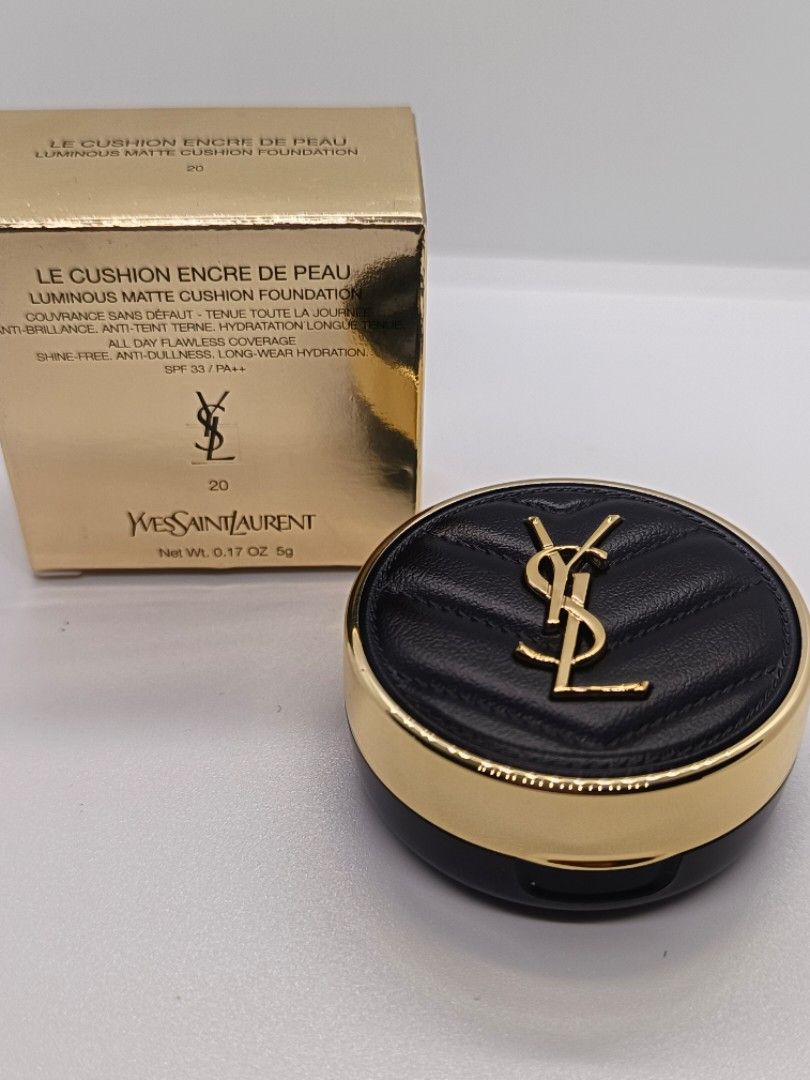 YSL MATTE CUSION FOUNDATION (Category: Makeup) located in Bacoor. Submitted by aesthetic.bloom_01 (Listing ID 1405243999, Image 1). Description: YSL LUMINOUS MATTE CUSHION FOUNDATION BRAND NEW WITH BOX SPF 33 / Pa ++ 5grams Shade: 20 *ALL ITEMS ARE GUARANTEED AUTHENTIC OR MONEY BACK IF PROVEN FAKE 💯.