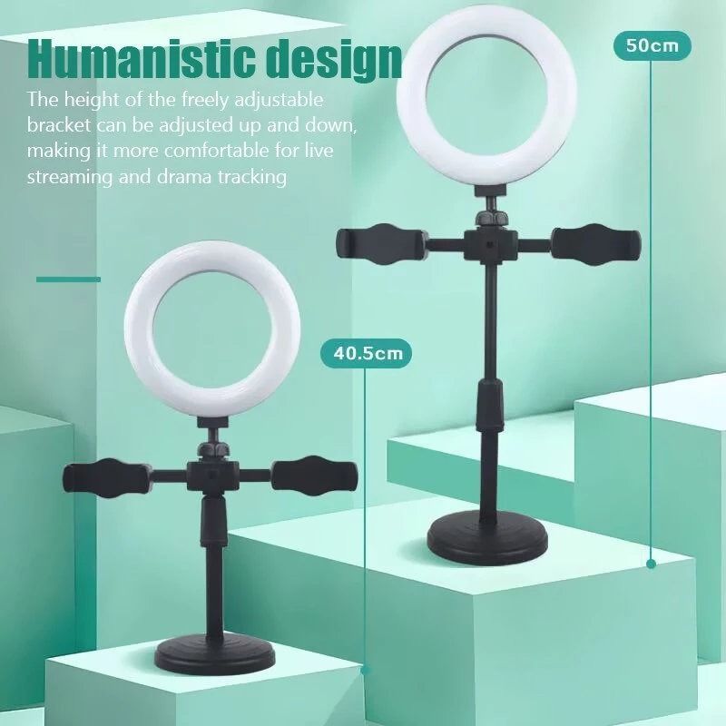 Adjustable Ring Light with Phone Holder (Category: Lighting & Studio Equipment) located in Caloocan City. Submitted by ms.lily0120 (Listing ID 1405375120, Image 1). Description: - Humanistic design for comfortable live streaming. - Adjustable bracket and height. - Includes a phone holder. - Available heights: 40.5cm and 50cm. use this link to order : https://invl.me/cln2zkd.