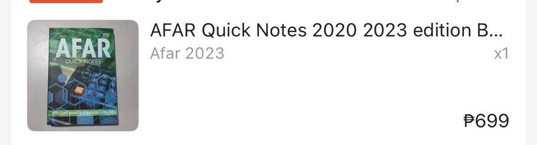 AFAR Quick Notes by Bagayao 2023 Edition (Category: Textbooks) located in Naga. Submitted by 02fourcart (Listing ID 1405364028, Image 2). Description: - original , w/ minimal pencil marks & highlights on some chapters - bought for ₱699 , selling at a discounted price ! - pm if interested .