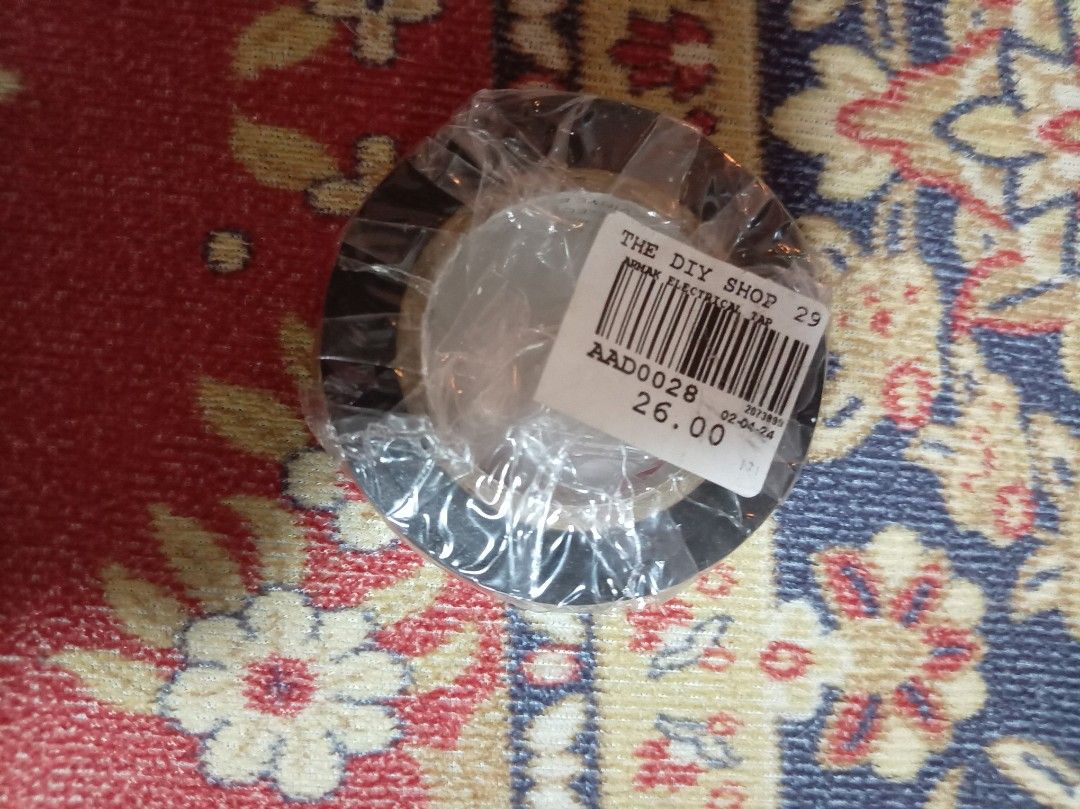 Armak Vinyl Electrical Tape (Category: Construction & Building Materials) located in Makati City. Submitted by giovandbertha1 (Listing ID 1405365372, Image 2). Description: - Armak vinyl electrical tape - 0.16mm x 8m - Suitable up to 80°C (176°F) - Certified by UL and SP - Black color - Price: ₱26.00.