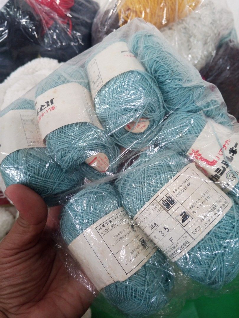 Assorted Yarn Bundles (Category: Craft Supplies & Tools) located in Quezon City. Submitted by roadtominimalistic (Listing ID 1405349679, Image 3). Description: - Assorted yarn bundle - Colors: Blue, white, pink, yellow, grey - Includes various brands and types - Ideal for knitting and crochet - Total weight: Approximately 3.796 kg.