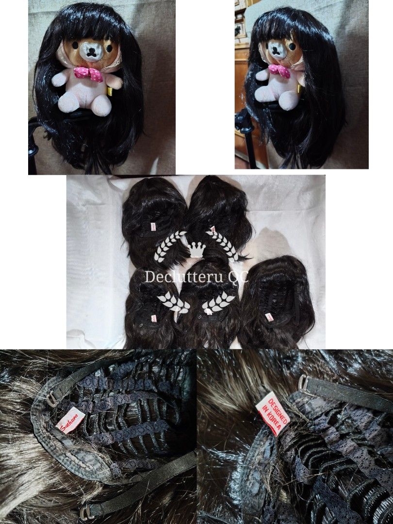 Black Bangs Wig (Category: Hair Accessories) located in Quezon City. Submitted by Declutteru_QC (Listing ID 1405412245, Image 1). Description: TAKE ALL 🤞🤞 FOR 1,200 BRAND : Sathura Wigs (5pcs same designs) Color; black Style: bangs with shoulder length layered style Adjustable wig cap with straps (Designed in Korea) 💸Price : 250 each 📍Location: Brgy. Bagong Silangan, QC If outside the area, SF will be shouldered by the buyer. ✅actual pics are