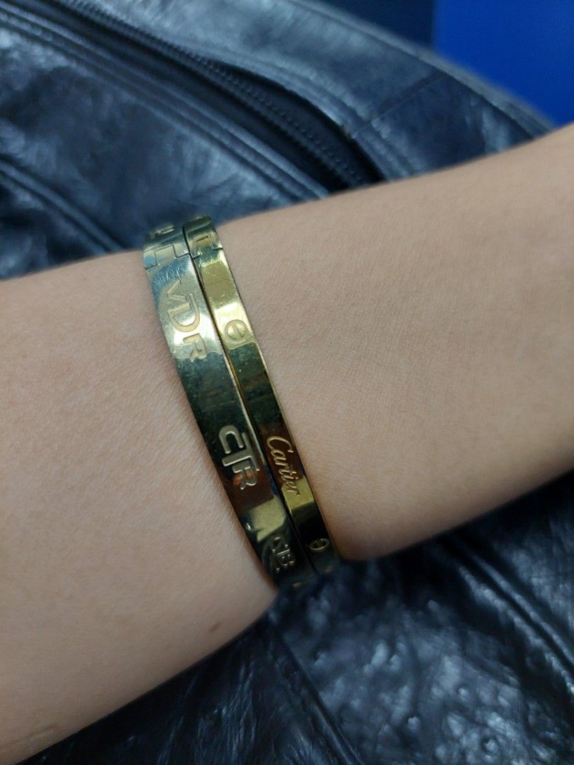 Cartier Gold Bracelets (Category: Bracelets) located in Pasig City. Submitted by healthnfeshn (Listing ID 1405439980, Image 1). Description: Fashion bangles bundle for P599 LP..