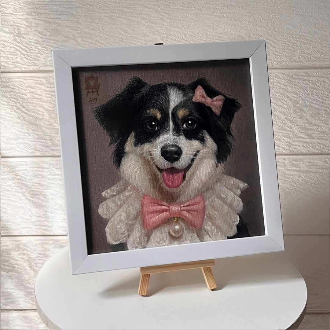 Custom Pet Portrait (Category: Art & Prints) located in Manila. Submitted by xzrjcm (Listing ID 1405437314, Image 3). Description: Custom pet portraits starting at affordable prices na pwede mong ipa-style. 🎨💕 Oil on Canvas With COA and Framed Fb/Ig: arthv.ph 📩 DM me to order your custom portrait!.