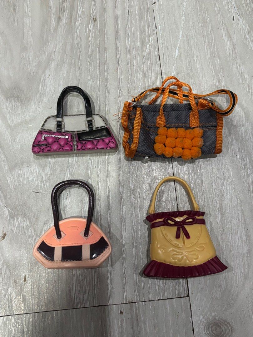 DOLL BAGS ( MYSCENE,BRATZ,ETC.) (Category: Kids Toys) located in Jaen. Submitted by petty_blue (Listing ID 1405383630, Image 3). Description: 👜 Pre-loved Doll Bags 💕 Can fit Mycene, Bratz, and other dolls ✨ Good condition & perfect for display or play 💸 Price: ₱70 each 🚚 Shipping: J&T only 🧾 Payment Methods: GCASH or Bank Transfer Only 📌 Payment First Policy ❌ No cancellations once order is confirmed .