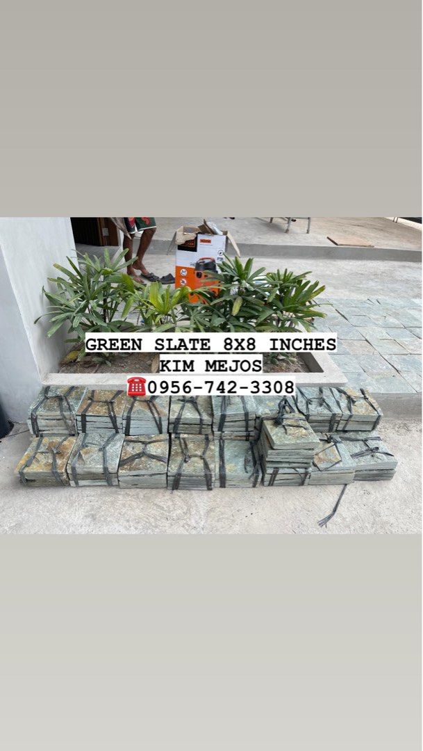 GREEN SLATE for WALLS & FLOORING (Category: Construction & Building Materials) located in San Mateo. Submitted by kim.mejos (Listing ID 1405393481, Image 2). Description: WE OFFER: MOHON/GRASS/VENTILATION BLOCKS/LOUVER BLOCKS/BREEZE BLOCKS/STEPPING STONES/WALL CLODDINGS/NON-SKID CONCRETE TILES/PAVERS/CRAZY CUT ARAAL/COBBLE STONES/VIGAN BRICKS/VIGAN TILES/PEBBLES/GREEN SLATE/ADOBE BLOCKS/ADOBE TILES/MARBLE DUST/PREMIUM BLACK SLATE/ELEPHANT CERAMIC