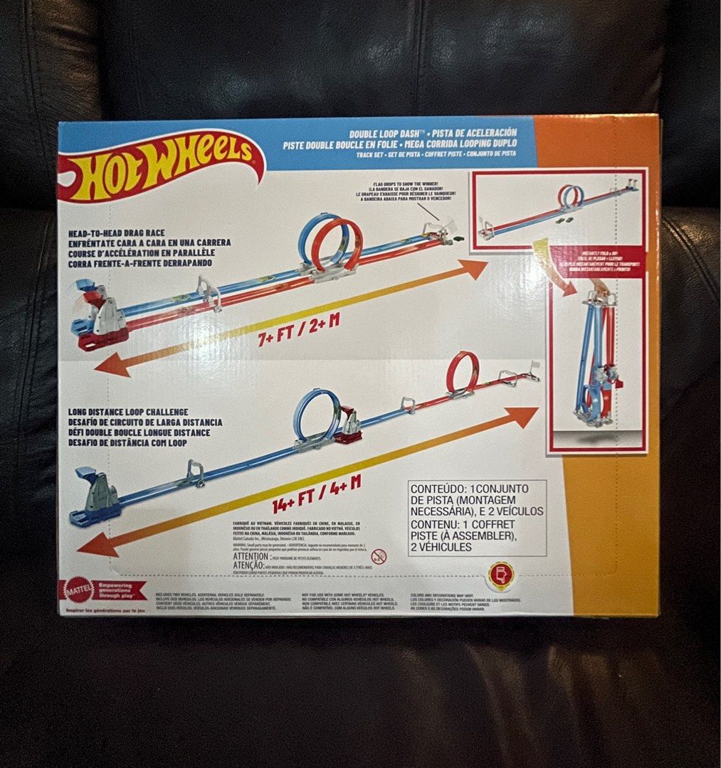 Hot Wheels Double Loop Dash Stunt Tracks, Hobbies & Toys, Toys & Games ...