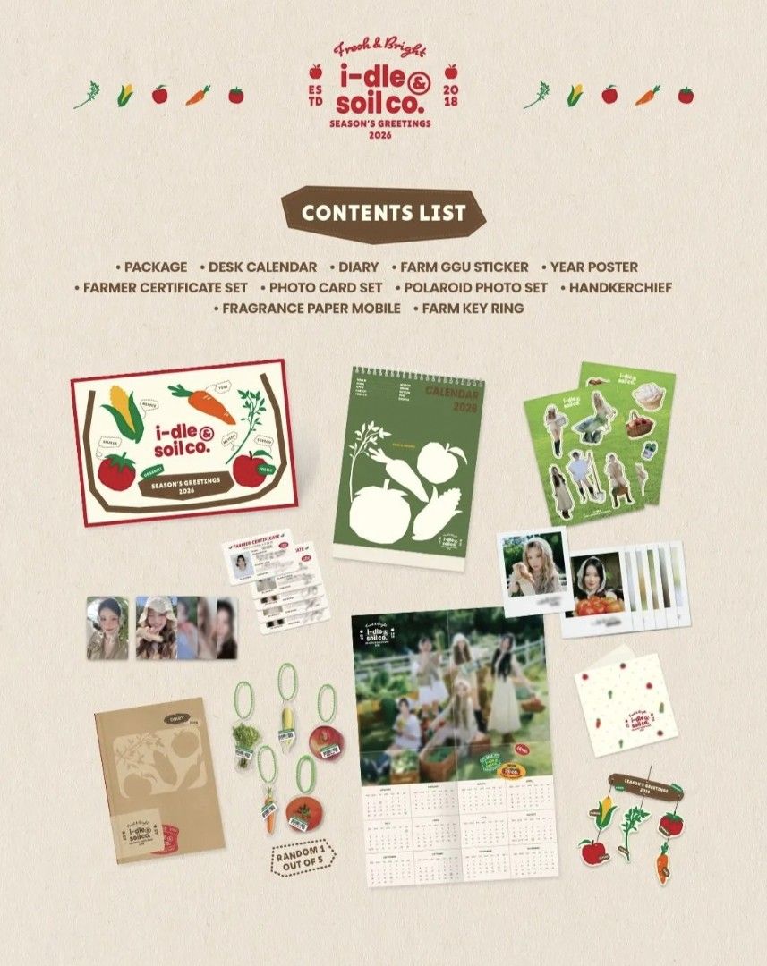 I-DLE 2026 Season's Greeting 2026年曆【預訂】, 玩具收藏品, 偶像周邊, 韓流周邊 - Carousell