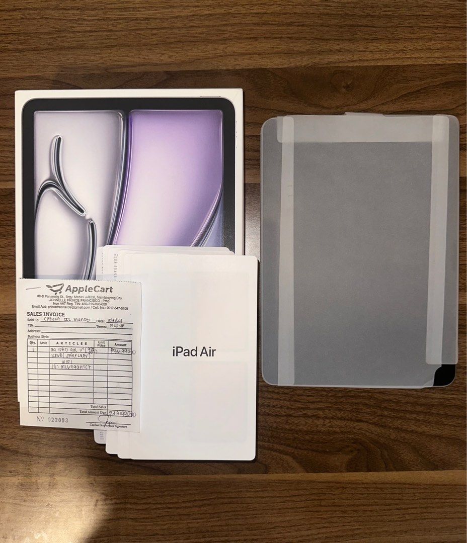 iPad Air 6 (M2) 2024 - Space Gray 128GB (Category: iPad) located in Quezon City. Submitted by cstuff_forsale (Listing ID 1405368774, Image 1). Description: WTS/LFB iPad Air 6 (M2) 2024 - Space Gray 128GB 💌 Inclusions: Complete inclusions (box, manuals), with receipt from purchase! *Except for charger and adaptor Comes with privacy tempered glass installed!🫶🏻 💌Bought: October 31, 2024 at Mobile Cart PH (Have pictures of purchase & receipt) 💌O