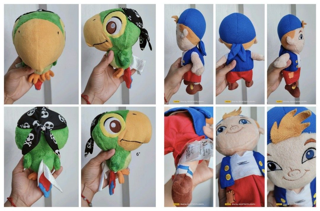 Disney Jake and the Never Land Pirates (Category: Babies & Kids Fashion) located in Taguig. Submitted by adopt.my.plush.ph (Listing ID 1405421316, Image 3). Description: Disney Junior animated series Jake and the Never Land Pirates Jake (w/ a sword) - 250.00 Izzy ( w/ pink hat) - 230.00 cut tag Cubby (w/ blue hat) - 230.00 (or 260.00 bigger size) Skully the parrot - 180.00 (or 150.00 cut tag) Pirate Princess - 250.00 Captain Hook - 380.00 HTF ‼️L