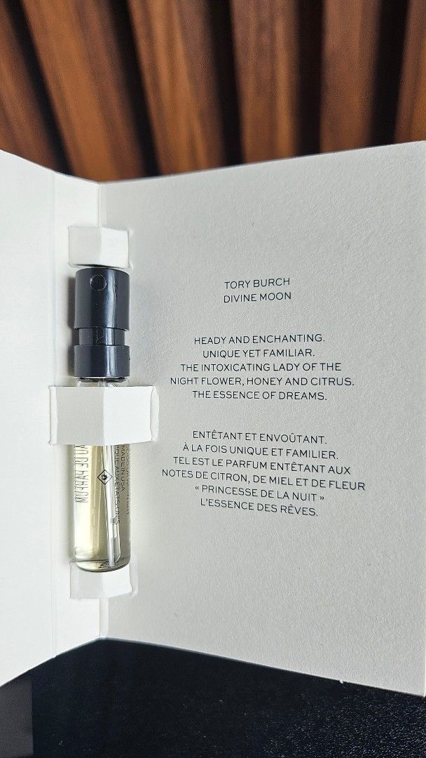 Tory Burch Divine Moon (Category: Fragrance & Deodorants) located in San Juan City. Submitted by mjdeclutters (Listing ID 1405372184, Image 2). Description: Eau de Parfum 1.5ml 500 for both RFS: got them as freebies with my purchase.