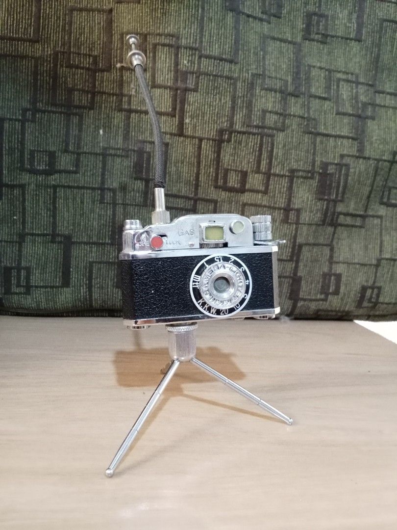 Vintage Mini Camera Lighter with Tripod (Category: Cameras) located in Bocaue. Submitted by marajapansurplus (Listing ID 1405407982, Image 1). Description: - Vintage mini camera lighter - Includes tripod - Collectible item - selling as it is - with spark.