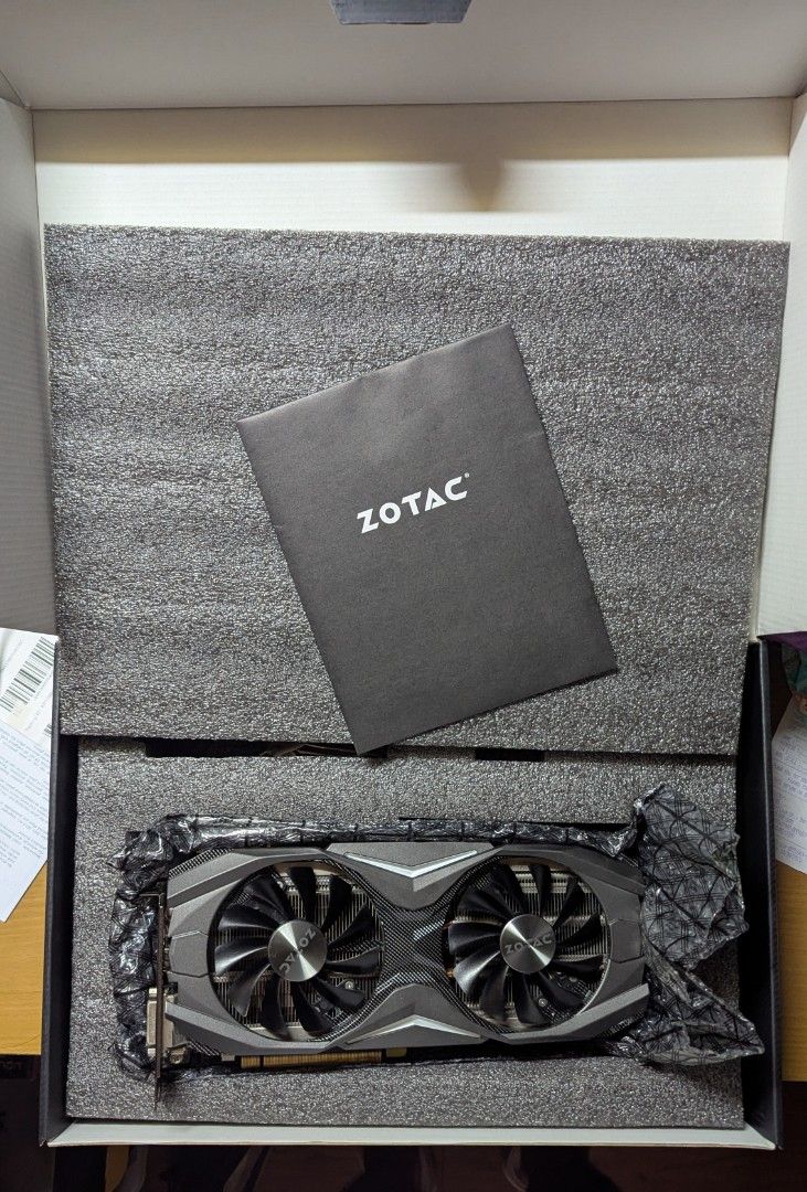 ZOTAC GeForce GTX 1080 AMP! Edition (Category: Computer Parts) located in Quezon City. Submitted by render97 (Listing ID 1405430599, Image 2). Description: ZOTAC GeForce GTX 1080 AMP! Edition gpu with 8GB of memory. price: 10,000 (negotiable) rfs: finally decided on the upgrade itch GPU wasn't used much as I used my laptop more and hardly gamed with this. that and I also need to unload pc parts I don't plan on using on rebuilds. if interested, pi