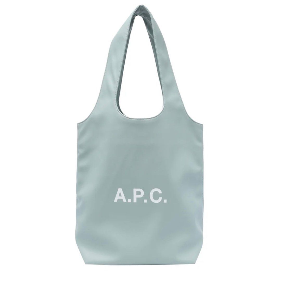 A.P.C. Small Ninon Tote Bag BLEU GRIS (Category: Tote Bags) located in Quezon City. Submitted by yth.ph (Listing ID 1405685318, Image 1). Description: Comes with original tag & plastic RFS: I prefer the large With flaws as seen in the picture but not entirely noticeable Original, money back if proven fake.
