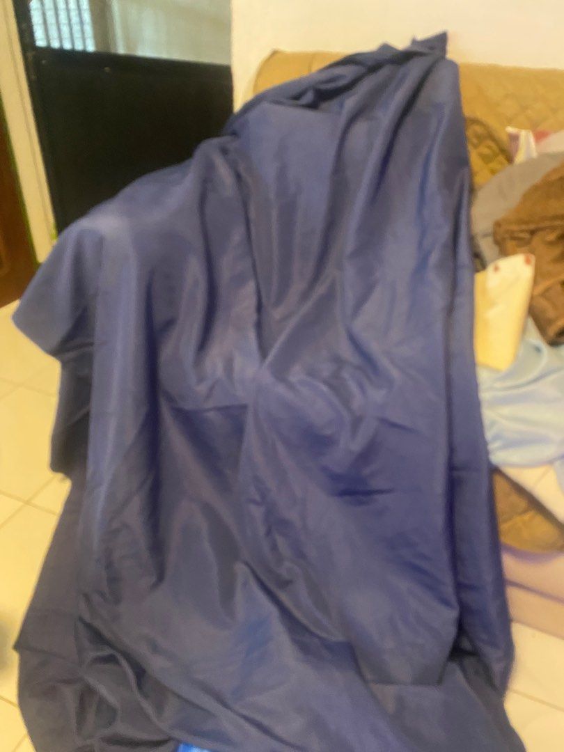 Blackout curtain or bed cover (Category: Bedding & Towels) located in Bacoor. Submitted by cleanupthecloset (Listing ID 1405573046, Image 3). Description: Makapal na tela ok for blackout curtain or bed cover Navy blue Size 90x132”.
