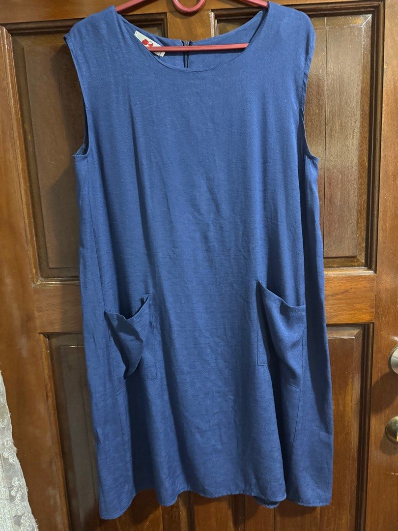 Blue Sleeveless Dress with Pockets (Category: Dresses) located in Quezon City. Submitted by sj35452 (Listing ID 1405634471, Image 1). Description: fits n-l.