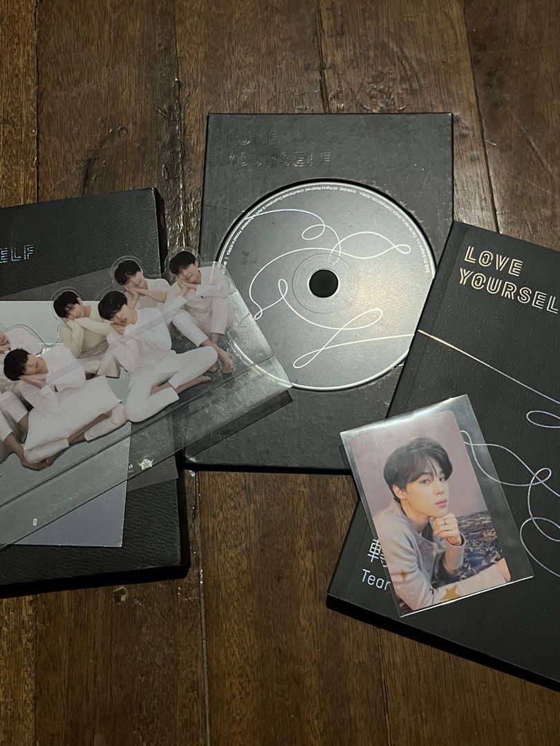 BTS Love Yourself: Tear Album (Category: K-Wave Merchandise) located in Angeles City. Submitted by keyttt___ (Listing ID 1405660803, Image 2). Description: - BTS Love Yourself: Tear album (O ver.) - Includes CD - Jimin photocard included - Group mini standee included - Photo Album .