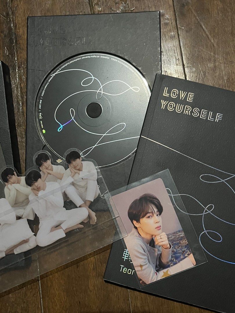 BTS Love Yourself: Tear Album (Category: K-Wave Merchandise) located in Angeles City. Submitted by keyttt___ (Listing ID 1405660803, Image 1). Description: - BTS Love Yourself: Tear album (O ver.) - Includes CD - Jimin photocard included - Group mini standee included - Photo Album .