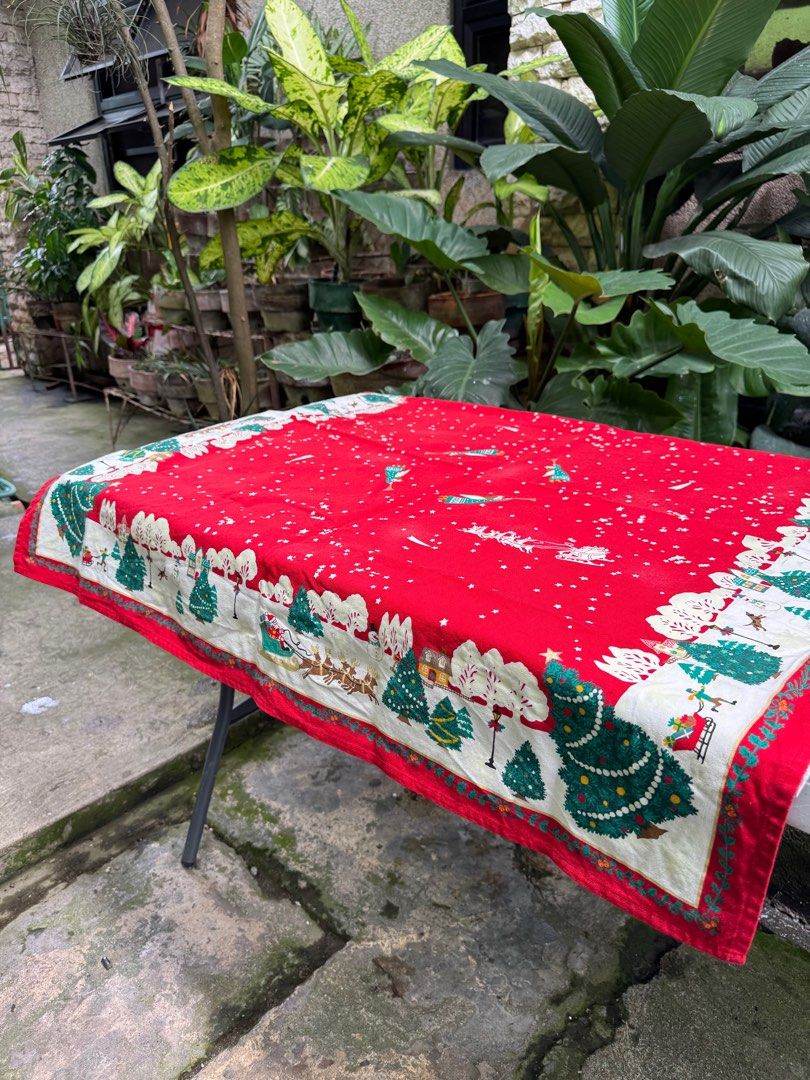 Christmas Table cloth (Category: Table Linen & Textiles) located in Davao. Submitted by parteawares2 (Listing ID 1405534209, Image 2). Description: One piece Christmas table cloth four seaters .