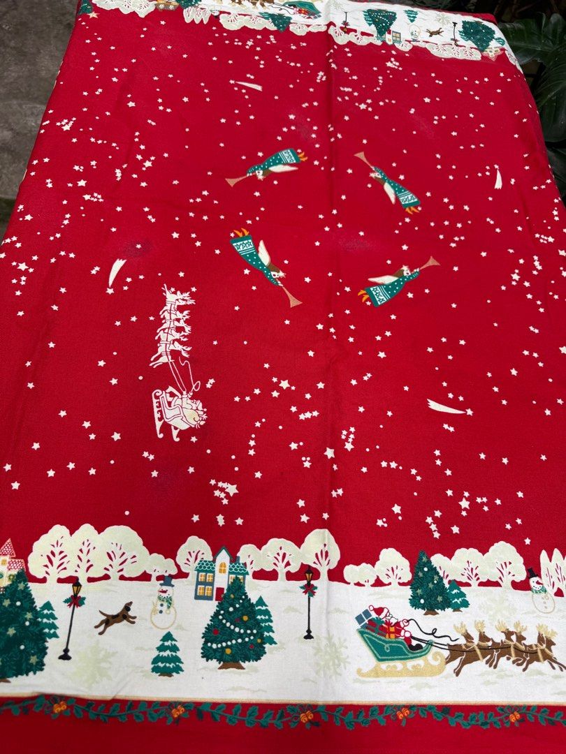 Christmas Table cloth (Category: Table Linen & Textiles) located in Davao. Submitted by parteawares2 (Listing ID 1405534209, Image 3). Description: One piece Christmas table cloth four seaters .