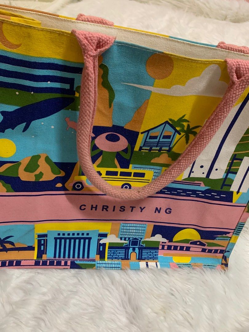 Christy Ng (Philippine Version) Grocery Tote (Category: Tote Bags) located in Las Pinas. Submitted by erd17declutters (Listing ID 1405700903, Image 1). Description: Tote Bag by Christy Ng (Philippine Version Grocery Tote) (Note: This is not Starbucks Collaboration) Big Tote Bag - Php 1200 Shipping on buyer’s expense. Payment via Union Digital Bank/Gcash Dimensions: Big: 5.5” (W) x 15”’ (L) X 13” (H) Issue: It has my name “ELAINE” embroidered. .