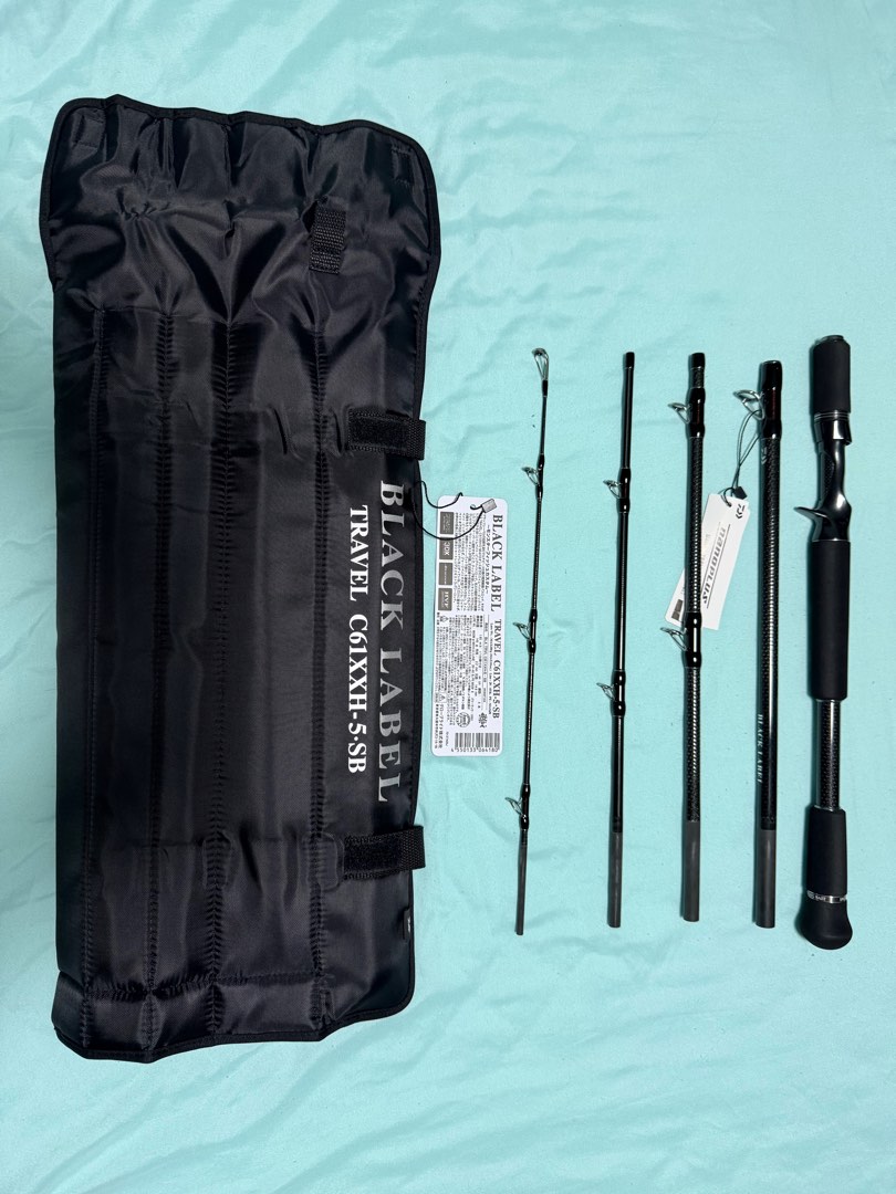 Daiwa Black Label Travel 5 Piece Rod C61XXH-5, Sports Equipment