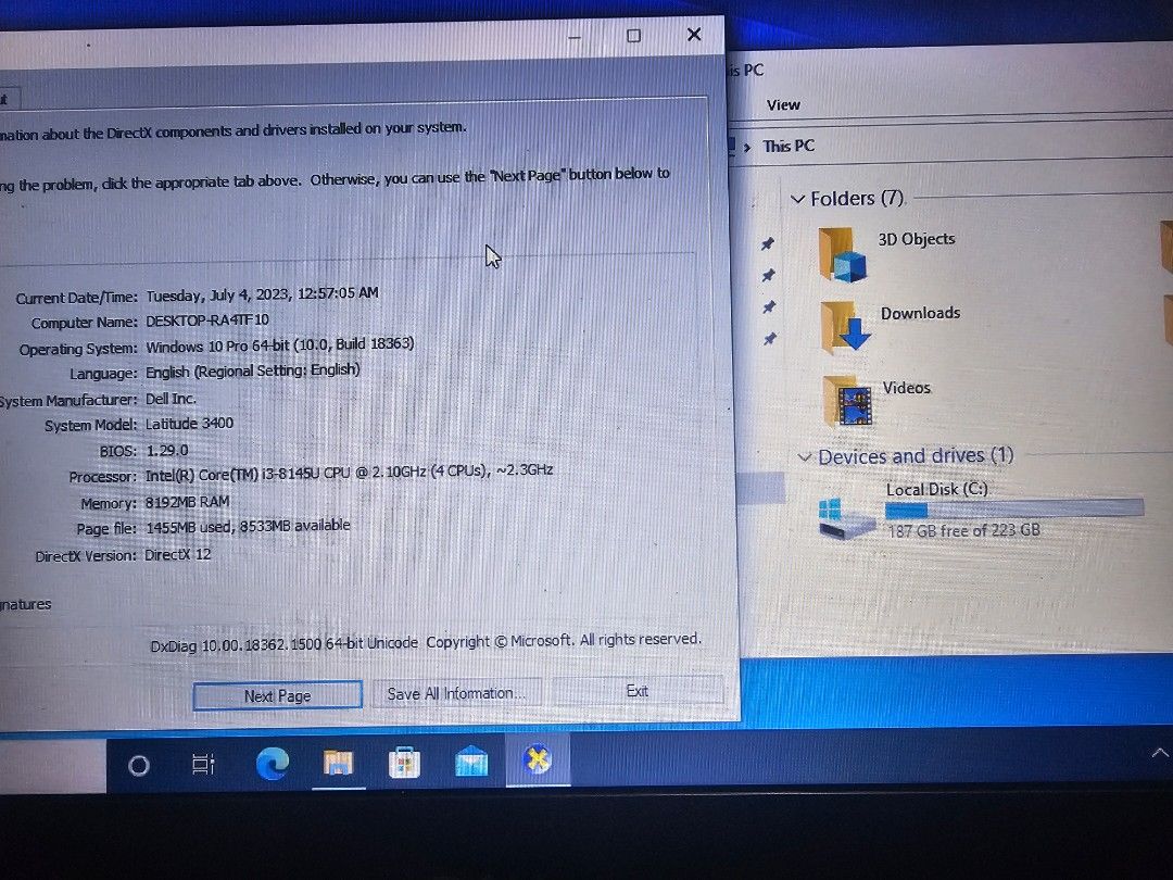 Dell latitude 3400 i3 8th gen (Category: Laptops & Notebooks) located in Bacoor. Submitted by ginaxis15 (Listing ID 1405701427, Image 3). Description: Rush Today Dell latitude 3400 slimtype Last price: 4700 working no defect good battery specs: 14 inch intel core i3 2.3ghz (8th gen) 8gb ddr4 256gb SSD wifi ready webcam hdmi port backlit keyboard windows 10 with charger molino bacoor cavite 09911820458.