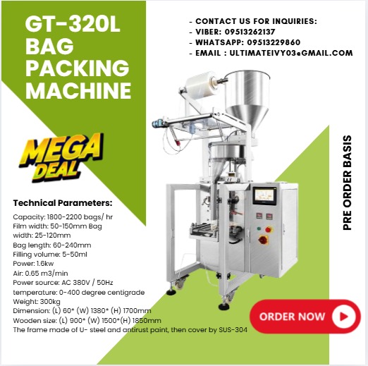 GT-320L BAG PACKING MACHINE GT-series Semi-automatic paste liquid ...