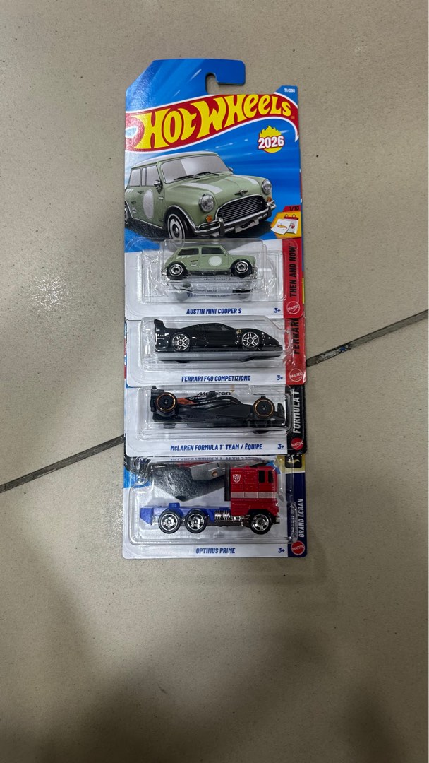 Hot Wheels Cars - Austin Mini Cooper S, Ferrari, McLaren, Optimus Prime ...