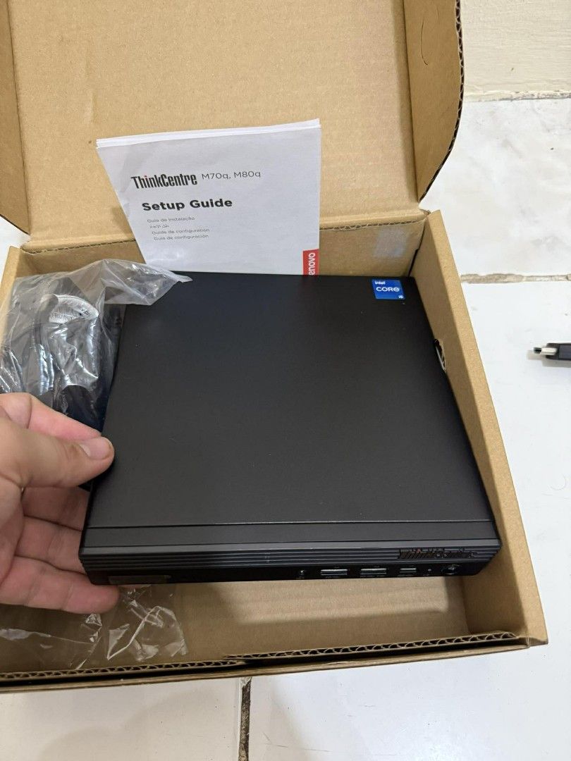 Lenovo ThinkCentre M70q gen 5 (Category: Desktops) located in Manila. Submitted by lhainelovi71994 (Listing ID 1405632185, Image 3). Description: Thinkcentre m70q gen 5 I5 14th gen 16gb ram ddr5 256gb nvme Windows 11 os Unit with power cord With smallbox 18,500 Location: San Andres bukid manila Pick up or deliver.
