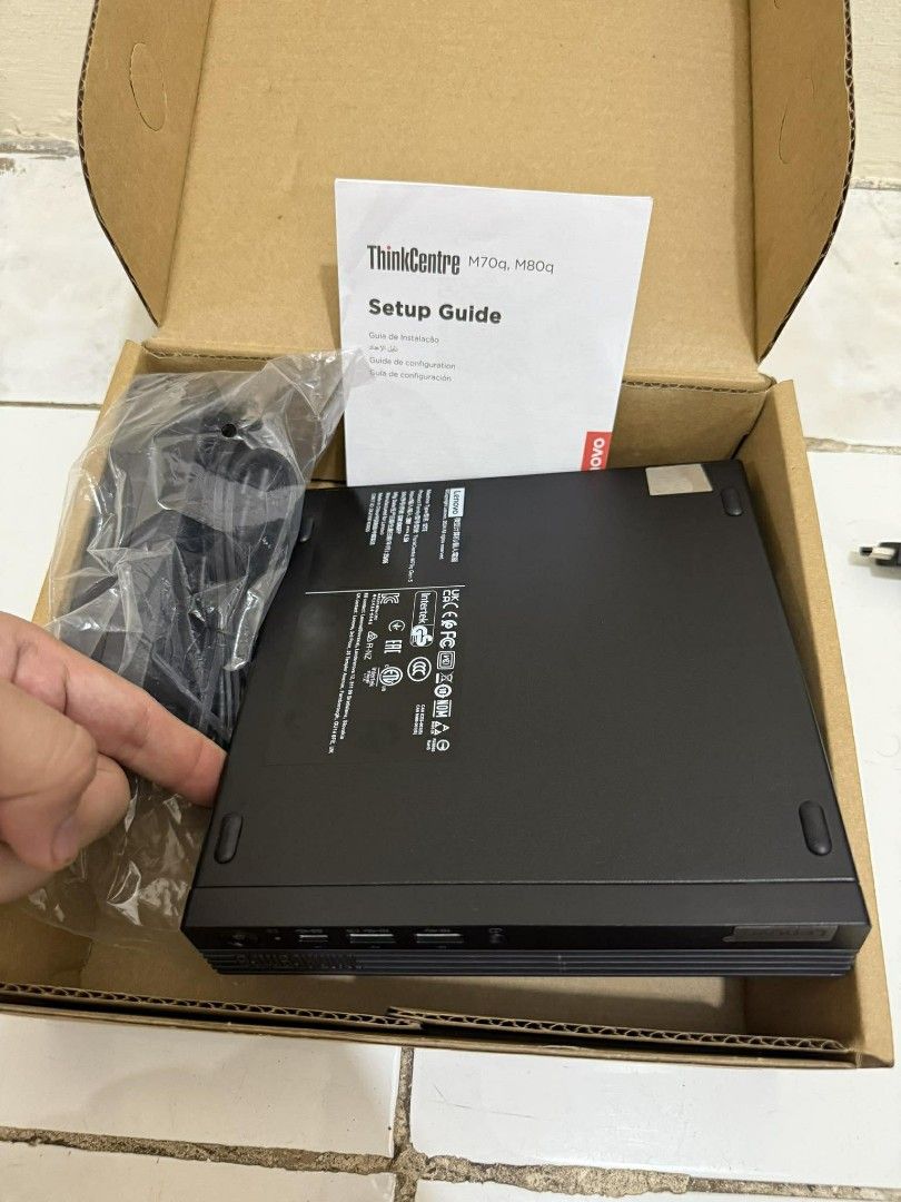 Lenovo ThinkCentre M70q gen 5 (Category: Desktops) located in Manila. Submitted by lhainelovi71994 (Listing ID 1405632185, Image 2). Description: Thinkcentre m70q gen 5 I5 14th gen 16gb ram ddr5 256gb nvme Windows 11 os Unit with power cord With smallbox 18,500 Location: San Andres bukid manila Pick up or deliver.