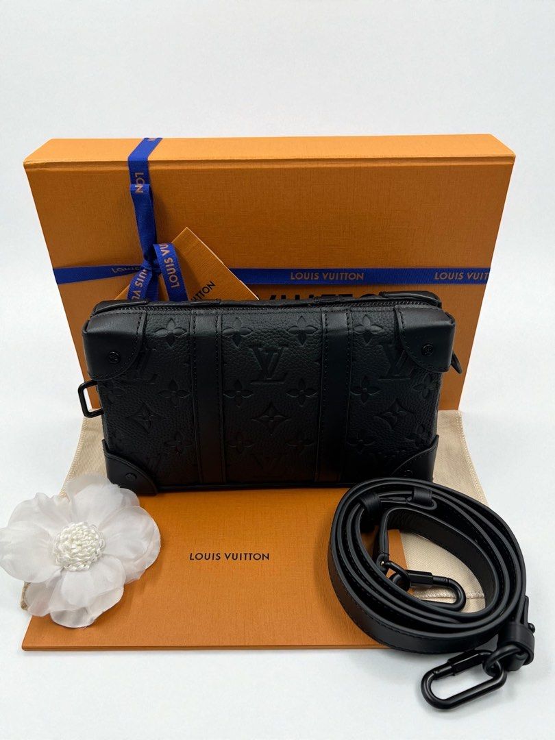 ⚜️LV - Louis Vuitton Soft trunk bag (Category: Luxury Bags & Wallets) located in Makati City. Submitted by 90sangel (Listing ID 1405649588, Image 3). Description: •Item: LV Soft trunk 🖤 microchipped — •Size: 22.5 x 14 x 5 cm •Condition: As New! Complete with paperbag *This Soft Trunk Wallet is a cross between a wallet and a compact body bag and is made from Taurillon leather with an embossed Monogram pattern🖤⚜️. .