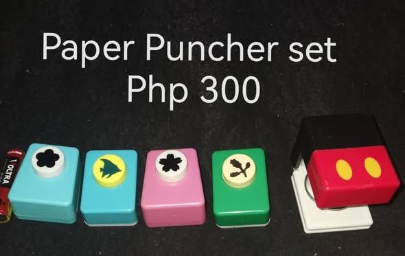 Paper Puncher set (Category: Craft Supplies & Tools) located in Los Banos. Submitted by princessbotique (Listing ID 1388670515, Image 2). Description: Paper Puncher set Take all only Php 300 Preloved Loose As is See pix for price and details First come First Serve Pickup only BFAR Bambang Los Banos Laguna Meetups per arrangement MOP GCash first to pay basis No reservations No COD No checkout PM MY PAGE if interested Please Like and Follow.