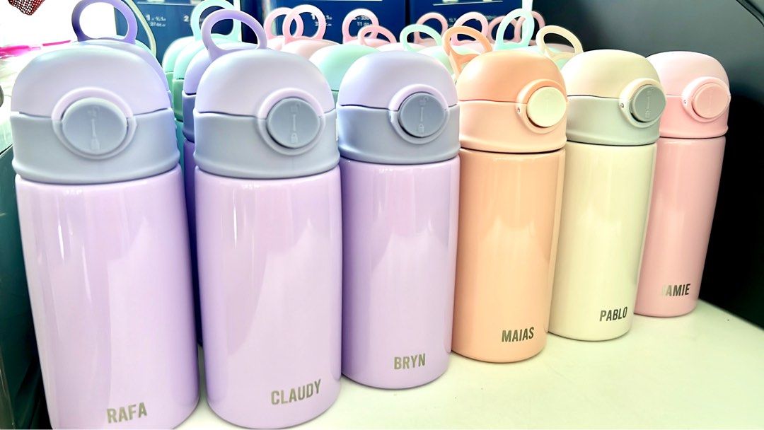Personalized Insulated Straw Tumblers (Category: Weaning & Toddler Feeding) located in Quezon City. Submitted by shopamoma (Listing ID 1404548111, Image 3). Description: 13oz Insulated Straw Tumblers Perfect for Gifting Comes with Free Name Engraving and plain white box Perfect for gifting. Discounts available for orders 10 and above. Let’s not waste each other time. Please read 👀 ❌ No joy reservers/No cancellation of orders ❌ No lowballers ❌ No