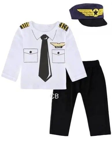 Pilot custome for kids (Category: Babies & Kids Fashion) located in Manila. Submitted by viashop02 (Listing ID 1405651165, Image 2). Description: Pilot Costume For Kids ✅ Included: Pants, Long sleeve,Cap ✅Size: (3-5yrs)(5-7yrs)(7-9yrs) 👩🏻‍✈️Actual photo is posted 👩🏻‍✈️Onhand all Items no customize 👩🏻‍✈️Made in Bangkok 👩🏻‍✈️Good quality ✅Cash on delivery via lalamove.