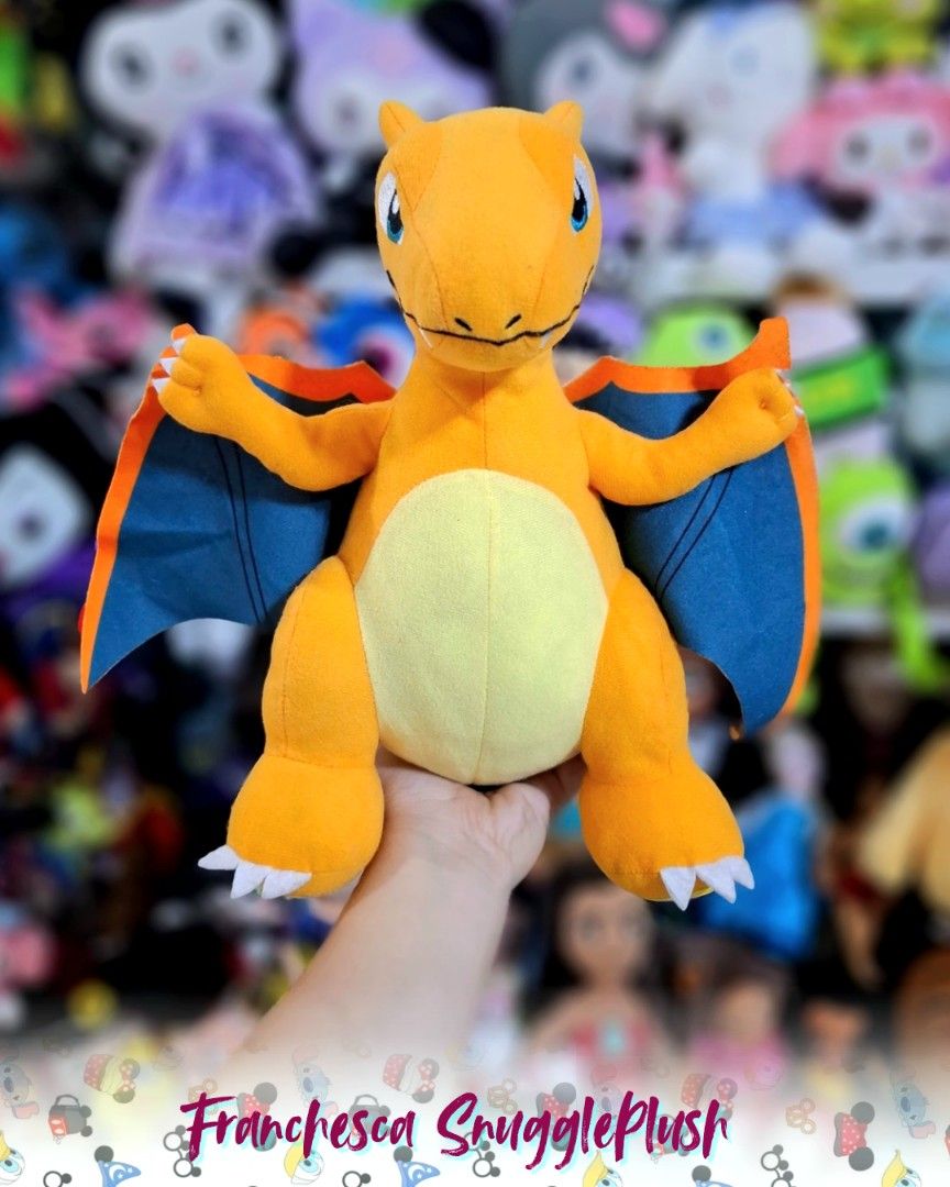 Pokemon Charizard Plush RARE (Category: Plushies & Soft Toys) located in Bacolor. Submitted by franchescasnuggleplush (Listing ID 1405603007, Image 1). Description: 𝙋𝙤𝙠𝙚𝙢𝙤𝙣 RARE CHARIZARD Plush💎✨️ w/ Tag M - ₱𝟮𝟴𝟬 Condition: in good condition🔥 - more pictures on the comment section - MINE NOW, PAY NOW (first to pay basis) - wysiwyg, color may vary due to lighting and camera 📍location: Bacolor, Pampanga 💸Mode of Payment: GCASH (no COD