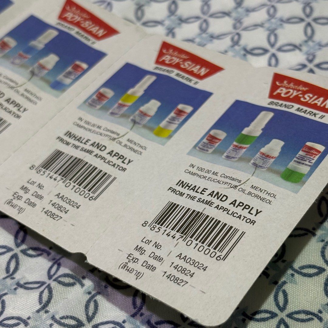 Poy-Sian Nasal Inhaler Stick (Dual-Action), Beauty & Personal Care ...