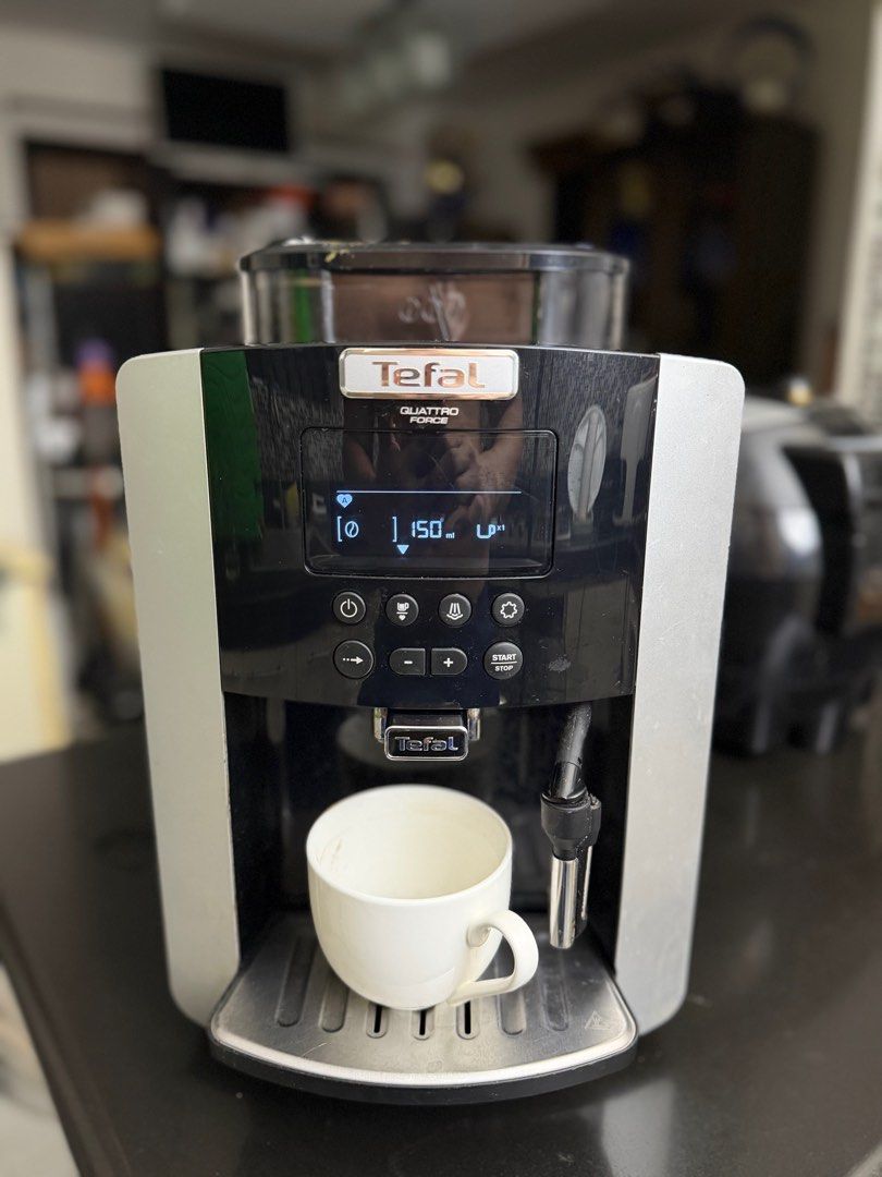 Tefal Automatic Coffee Machine (Category: Coffee Machines & Makers) located in Bulacan. Submitted by mysticdeer.6d7f47 (Listing ID 1405604966, Image 1). Description: Tefal Quattro Force Espresso Machine 220V.