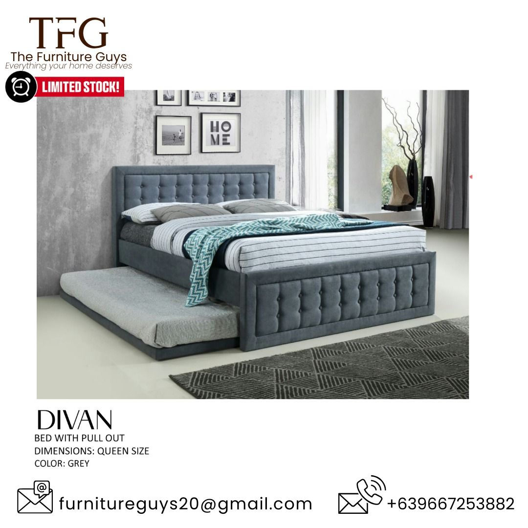TFG Sturdy Pull-Out Bed Frame | Best for Small Spaces (Category: Bed Frames & Mattresses) located in Paranaque City. Submitted by furnitureguysonlinestore (Listing ID 1405596676, Image 3). Description: “Pull-Out Bed Frame Available! ✔️ Strong wood/steel (custom options) ✔️ Space saver ✔️ Perfect for condos & small rooms Message me on Carousell for today’s price!” #FurniturePH #PullOutBed #BedFrameSale #CarousellSeller #HomeEssentials.