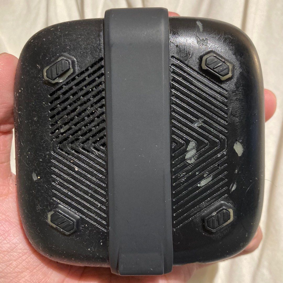 Tribit Stormbox Micro 2 (Category: Soundbars, Speakers & Amplifiers) located in Taguig. Submitted by grindrr (Listing ID 1405706096, Image 3). Description: Still works. Battery is still pretty good. Power button is broken open. Audio quality is good if the hole is taped shut. Bottom silicone side is moist for reasons I dont know..