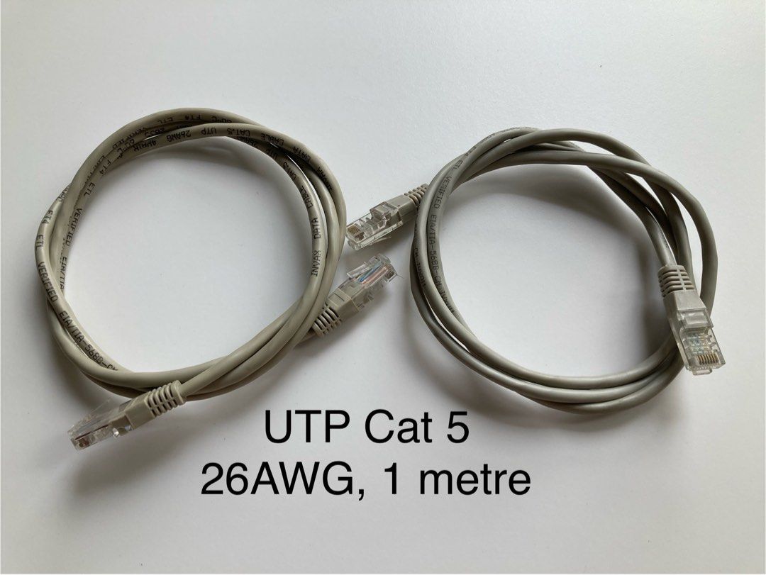 UTP Cat 5 Ethernet Cable - 1 Metre