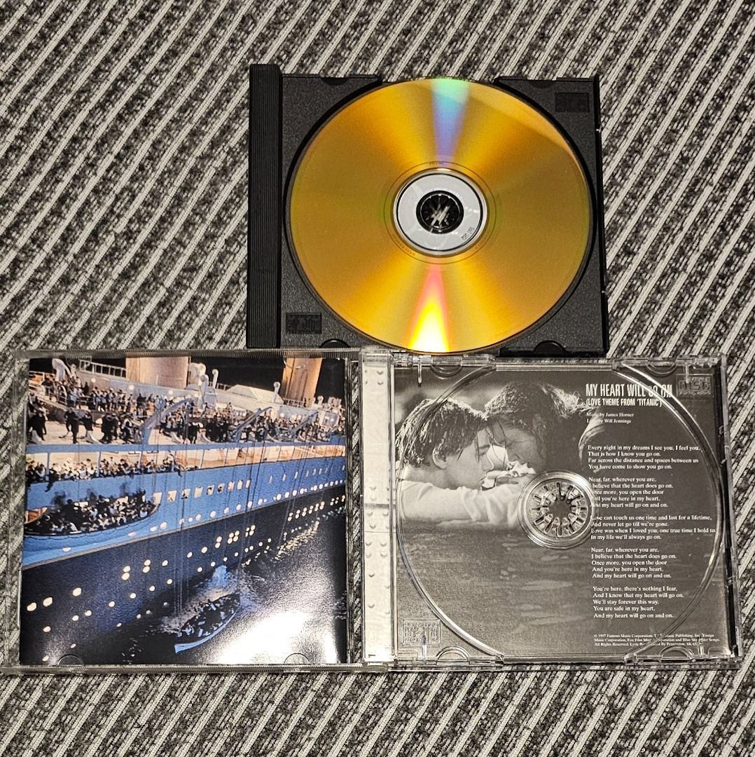 1 For 1 VG+📀[CD OST] James Horner – Titanic (Music From The Motion Picture) (Category: CDs & DVDs) located in Singapore. Submitted by strangecell (Listing ID 1405659976, Image 3). Description: Many more Various Genres: https://www.carousell.sg/p/1253907759 Electronic Dance, EDM, DJ Mix: https://carousell.com/p/1035784902 Easy Listening, Funk Soul, Lounge, Jazz, New Age, Chill-out: https://carousell.com/p/1028943398 ******************************