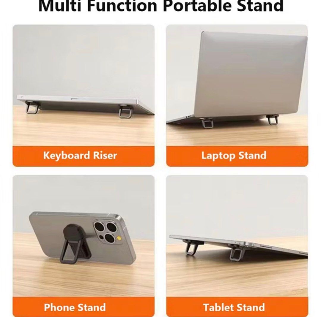 2PCS Mini Foldable Laptop Stand Computer Keyboard Holder Self-Adhesive Invisible Keyboard Riser (Category: Laptop Bags & Sleeves) located in General Trias. Submitted by aprilocampo0412 (Listing ID 1405839898, Image 2). Description: 2PCS Mini Foldable Laptop Stand Computer Keyboard Holder Self-Adhesive Invisible Keyboard Riser.