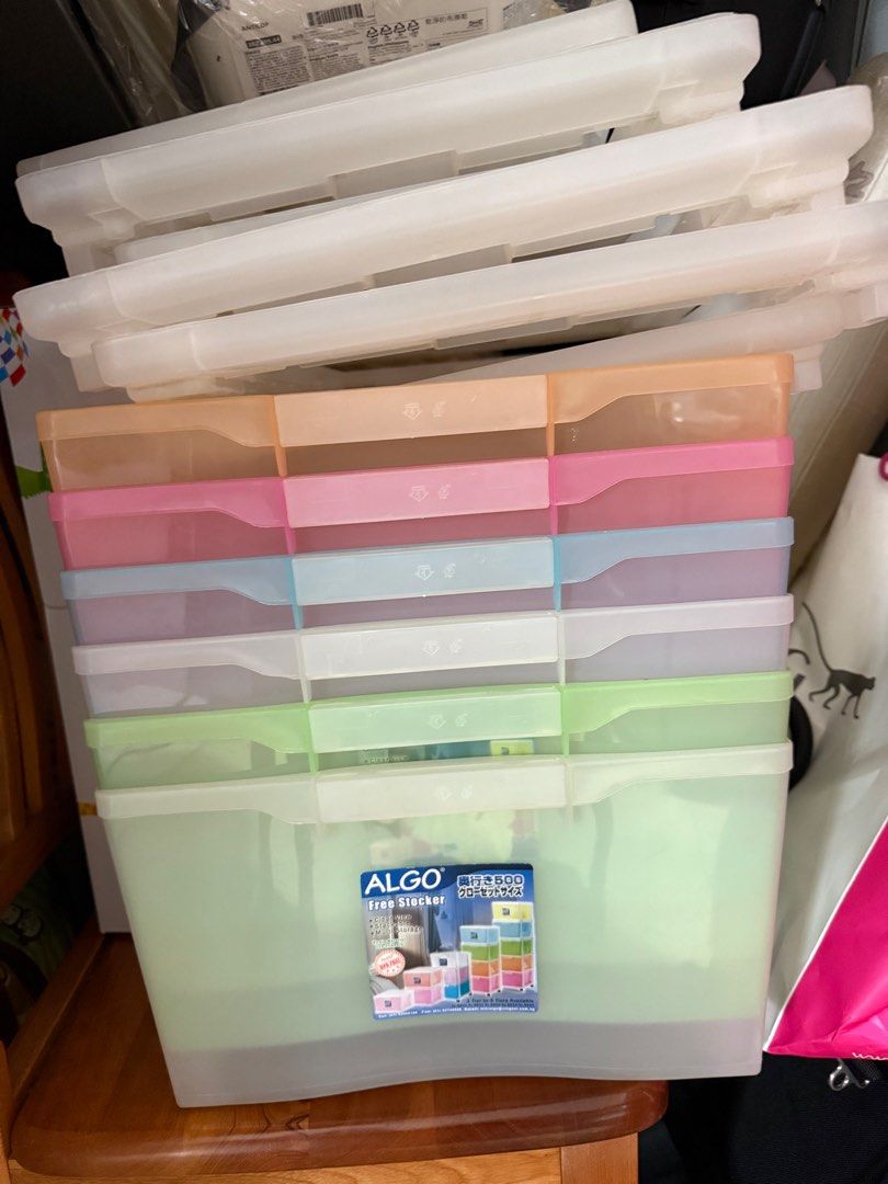 ALGO Free Stacker Storage Boxes - Assorted Colors 6 tier, Furniture ...